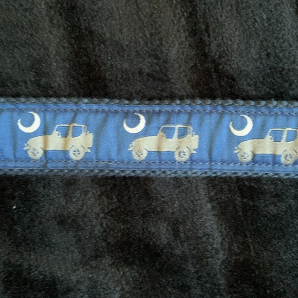 SIMPLY SOUTHERN collection belt JEEP SIZE 38 navy blue with tan leather unisex - Picture 6 of 8